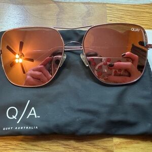 Quay Australia Metallic Pink Sunglasses